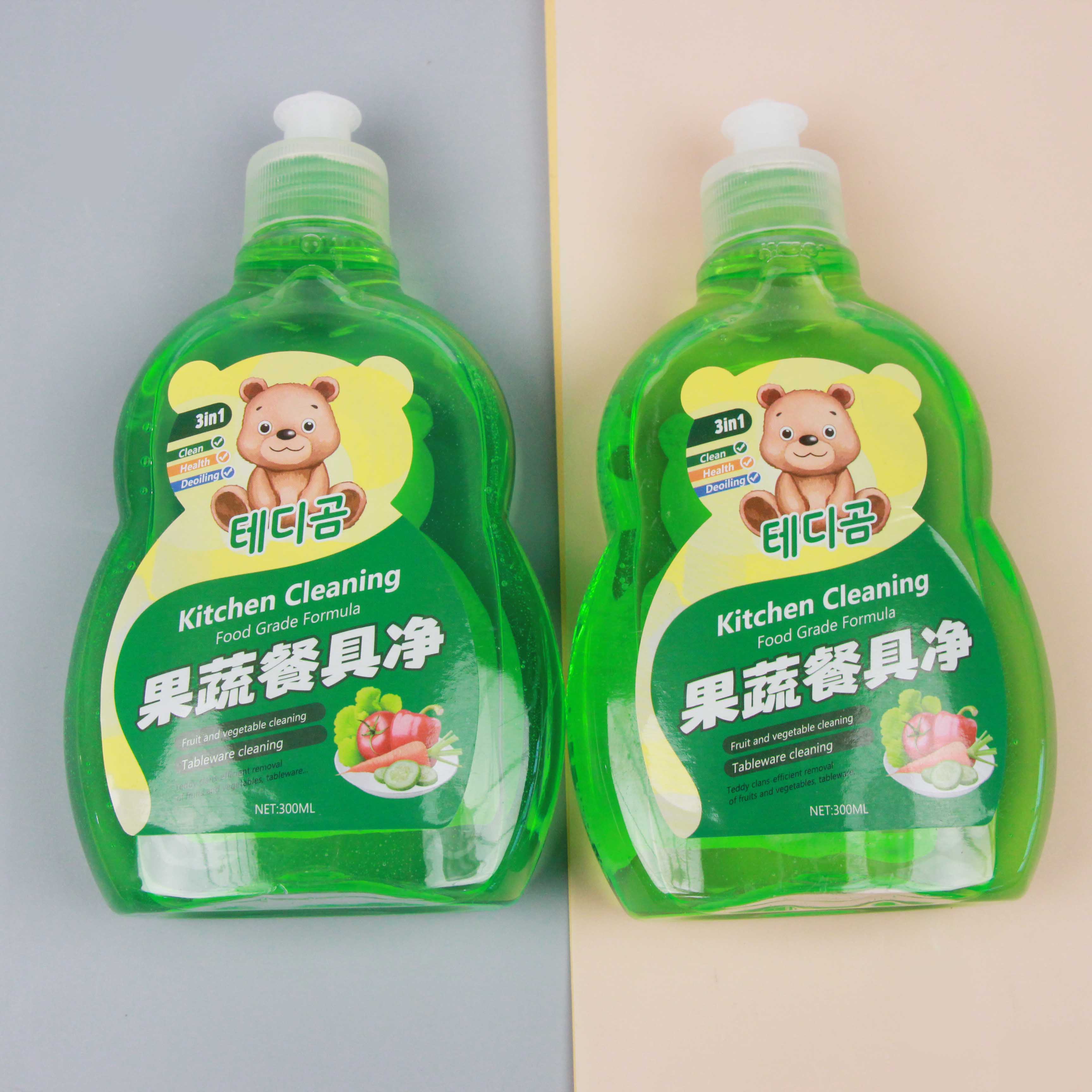 泰迪熊果蔬餐具清洁剂（含提拉盖）