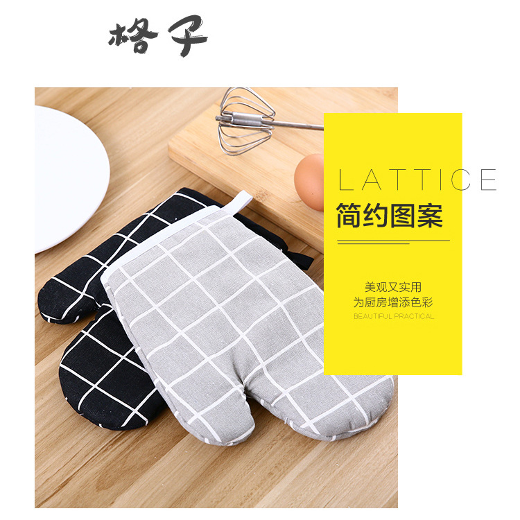 厨房烘焙用的加厚耐高温防热防烫隔热手套微波炉烤箱烘培专用工具
